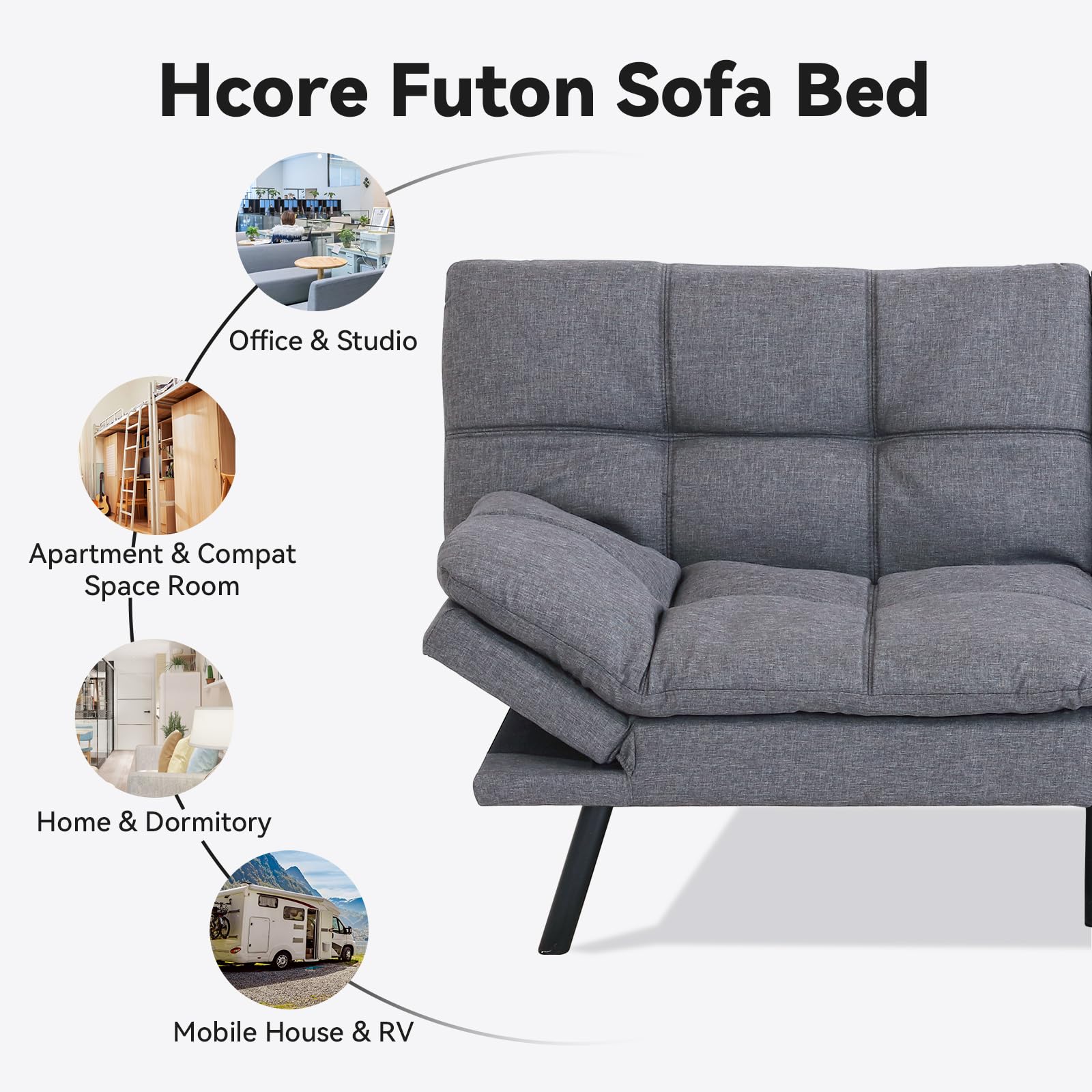 Hcore JC-HSF Sofabed, Grey