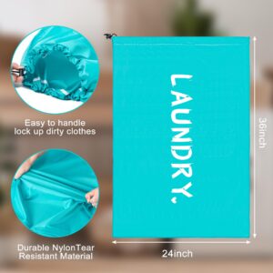 2 Pack XL Travel Laundry Bag, Machine Washable Dirty Clothes Organizer with Drawstring，Large Enough to Hold 4 Loads of Laundry, Easy Fit a Laundry Hamper or Basket Travel Essentials 24" x 36"