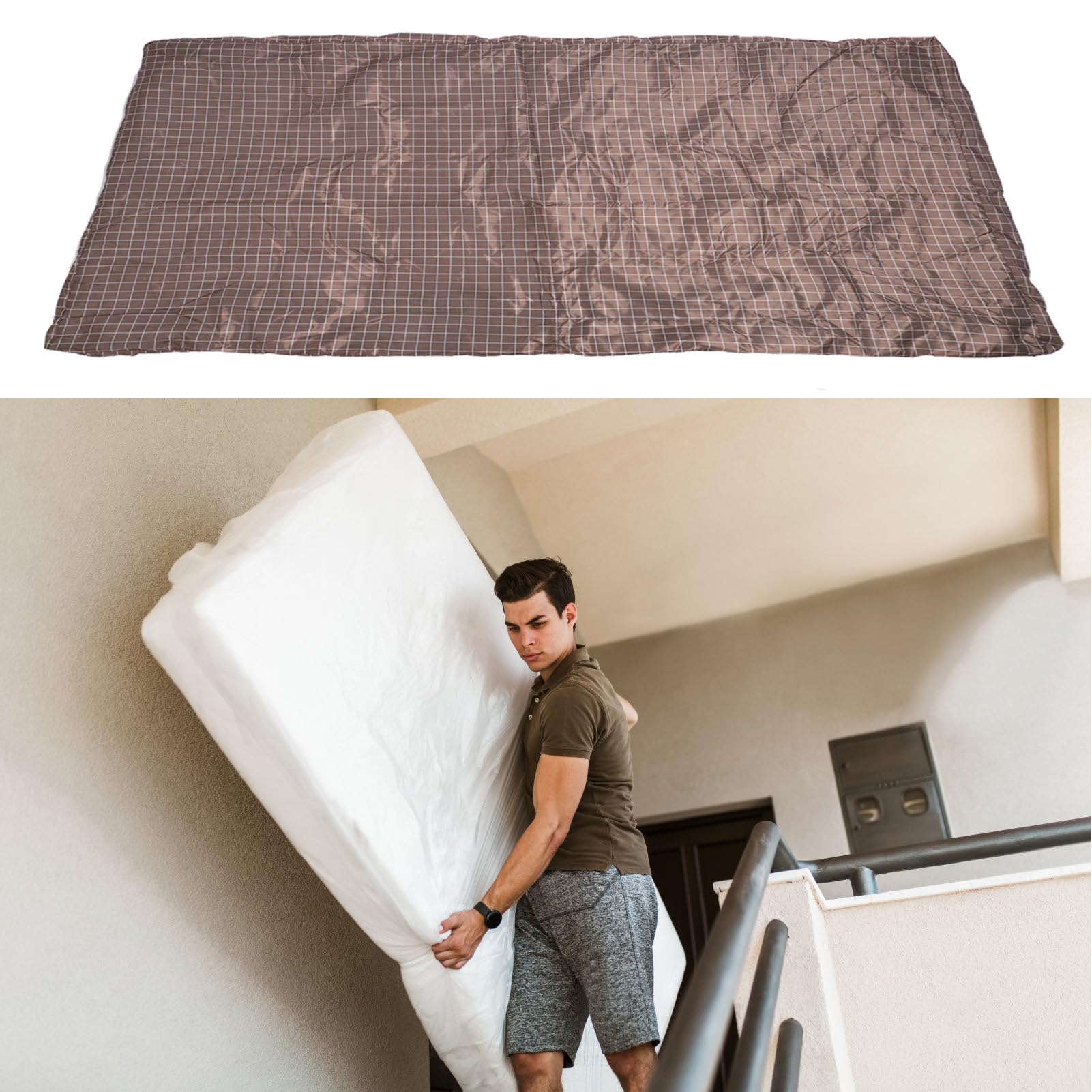 Yosoo 6 inch Memory Foam Folding Mattress with Storage Bag, Full Size Portable Trifold Topper (208 * 160 * 38cm)