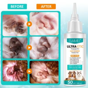 Kurchugo Dog Ear Cleaner 1.69 Fl Oz, Ear Wash for Dogs & Cats, Ear Drops for Pet, Advanced Dog Ear Infection Treatment Solution, Soothes Itchy & Inflamed Ears, Removes Debris, Waxy, Buildup and Odor