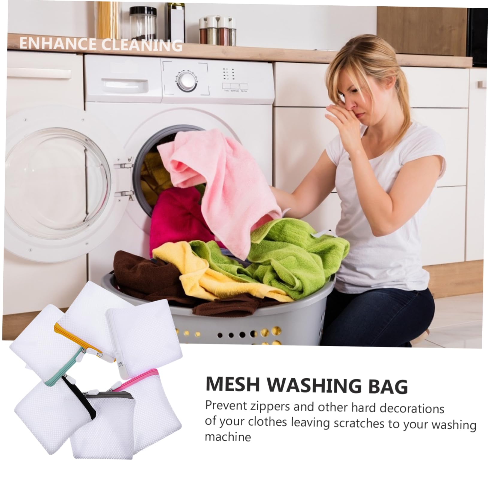 JOINPAYA 6pcs Laundry Bag Mesh Wash Bag Mini Washing Machine Underwear Washing Bag Wash Bags Protecting Wash Bag Foldable Wash Bag Laundry Pouch Travel Sandwich Mesh Laundry Mesh Bag Bra