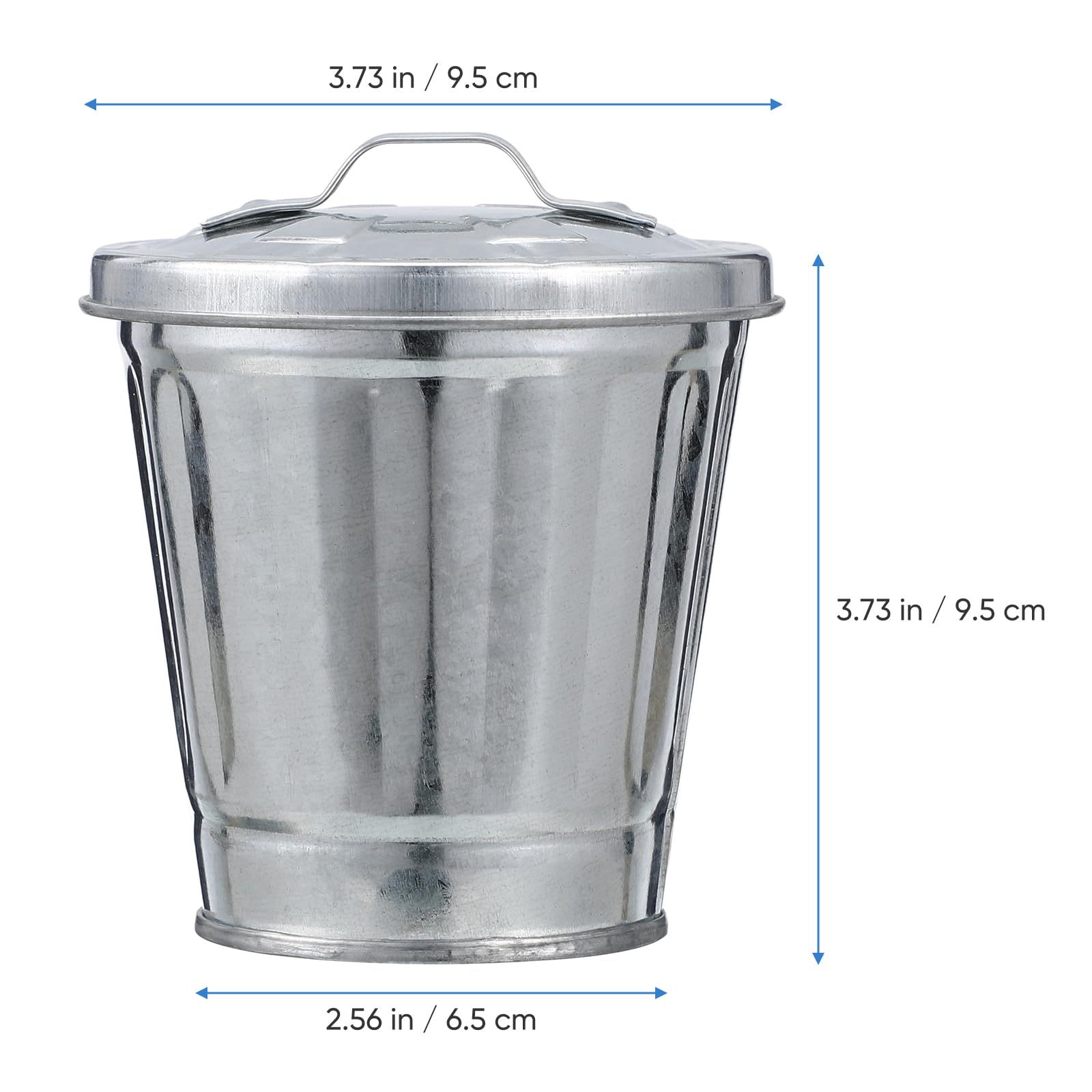 STOBAZA 1pc Mini Trash Can Office Desktop Garbage Bin Small Trash Can Dog Poop Trash Can for Outdoors Bathroom Rubbish Can Bedroom Garbage Can Car Trash Can Vase Waste Paper Bin Metal Chic