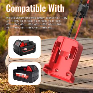 RVBOATPAT Battery Adapter 18V for Milwaukee M18 Power Wheels Adapter with Wire Harness Connector Compatible with Peg-Perego Children's Riding Toys