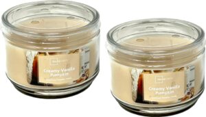 mainstays 11.5oz scented candle 2-pack (creamy vanilla pumpkin)