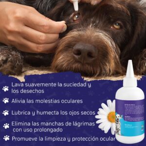 Spanielbuns Dog Eye Drops 200ml,All Natural Ingredients Eye Wash for Dogs and Cats, Cleanses Tear Stains,Goop Mucus, Improves Allergy Symptoms and Dry Eyes