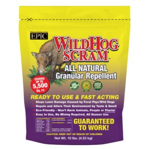 epic wild hog scram all natural granular repellent - 10 lb. bag