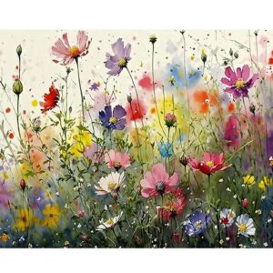 ycydilirab paint by numbers for adults beginners-paint by number flowers,diy acrylic paint by numbers kits on canvas flower drawing colorful paintworks artwork for adults beginner,16x20inch