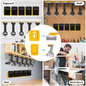 TAIRDA 10Packs Battery Holder Tool Holder, 5 Packs Battery Holder Wall Mount for Dewalt 20v Battery, 5 Packs Tool Holder Wall Mount for Dewalt 20v Tools