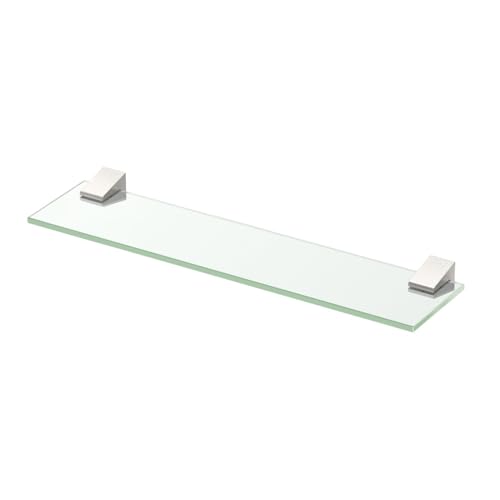 Gatco 5666 A-Line Glass Shelf, Satin Nickel