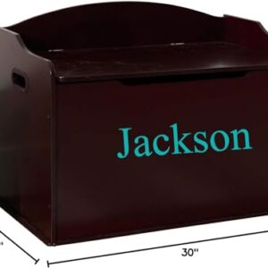 Personalized Toybox for Kids - Cherry Austin Wooden Toy Box Storage Bench with Lid - Kids Toy Chest Playroom Organizer