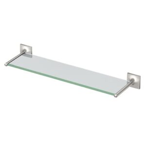 Gatco 5596 Waterline Glass Shelf, Satin Nickel