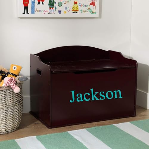 Personalized Toybox for Kids - Cherry Austin Wooden Toy Box Storage Bench with Lid - Kids Toy Chest Playroom Organizer