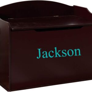 Personalized Toybox for Kids - Cherry Austin Wooden Toy Box Storage Bench with Lid - Kids Toy Chest Playroom Organizer