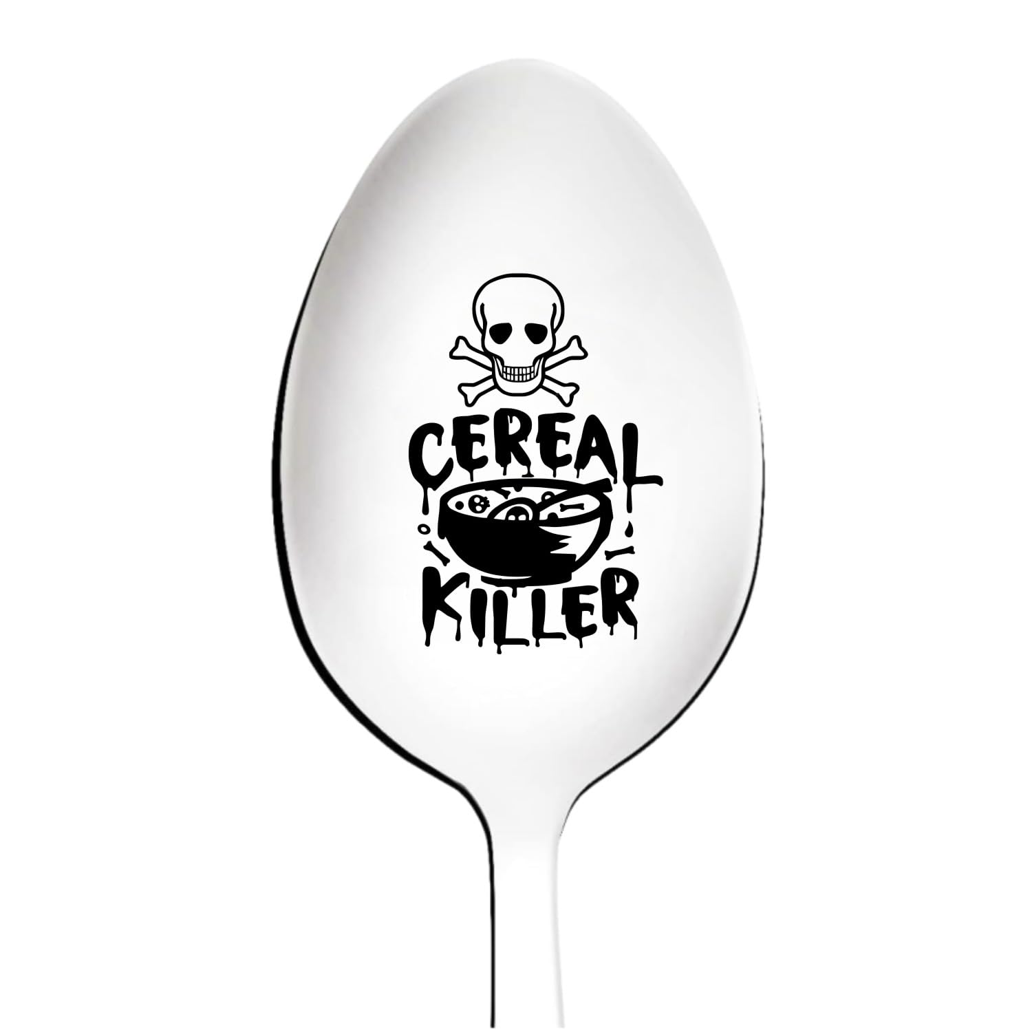 2PCS Funny Cereal Killer Spoon -Unique Birthday Gift - Boyfriend - Teenager - Husband - Friends-Stainless Steel Spoon Cereal and Coffee Christmas Gift