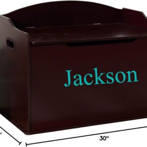 Personalized Toybox for Kids - Cherry Austin Wooden Toy Box Storage Bench with Lid - Kids Toy Chest Playroom Organizer