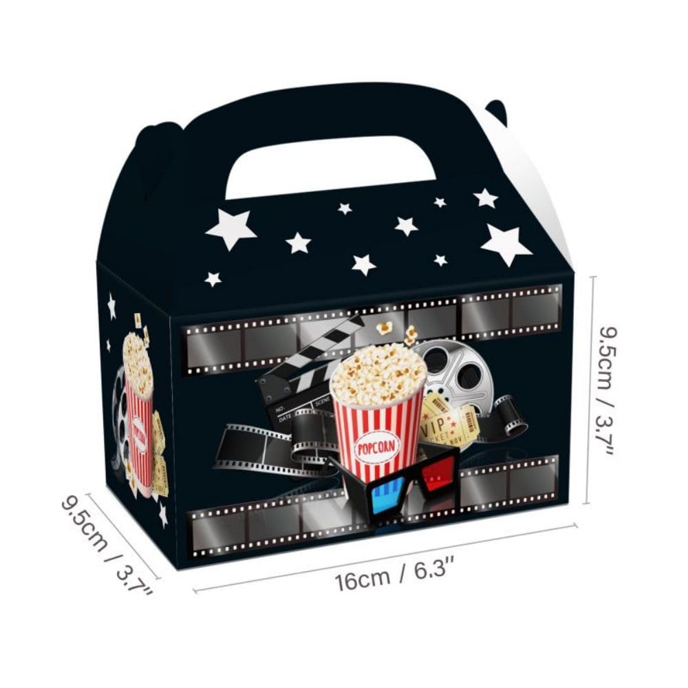 PARTYSTADL 12Pcs Movie Theme Party Decorations Boxes, Movie Night Party Supplies Candy Boxes Birthday Party Favors Decorations Party Gift Boxes for Boys Girls Baby Shower Party Supplies