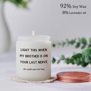 Funny Sister in Law Gifts for Best Sister-in-Law Birthday Gift Ideas - Mother's Day Christmas Wedding Gifts for Future Sister-in-Law Lavender Candle