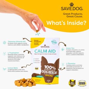 SAVE.DOG Chewable Probiotics & Calm Aid for Dogs Bundle