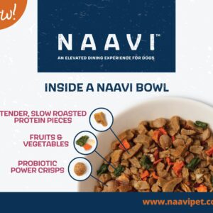 Naavi Slow Roasted Chicken Bowl with Ancient Grains, Vegetables & Fruits, Formulated to Support Gut & Immune Health in Adult Dogs - 6oz (2pack)