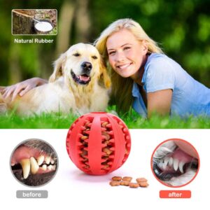 Pet Toy Durable Soft Rubber Ball Chew Toys Tooth Cleaning Leakage Food - Small Dogs - All Breeds Dog Toys