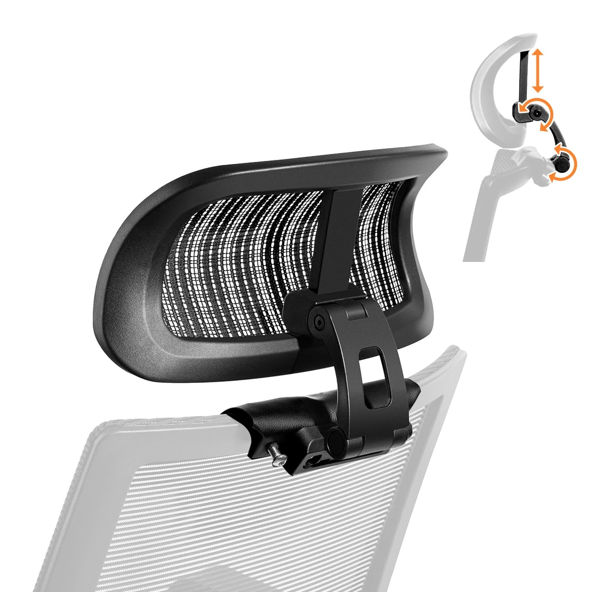 The Office Chair headrest Attachment, can Adjust Height, inclination, and Distance Between. The mesh headrest is Suitable for Ergonomic Office Chairs，Please Confirm The Size Before Purchase