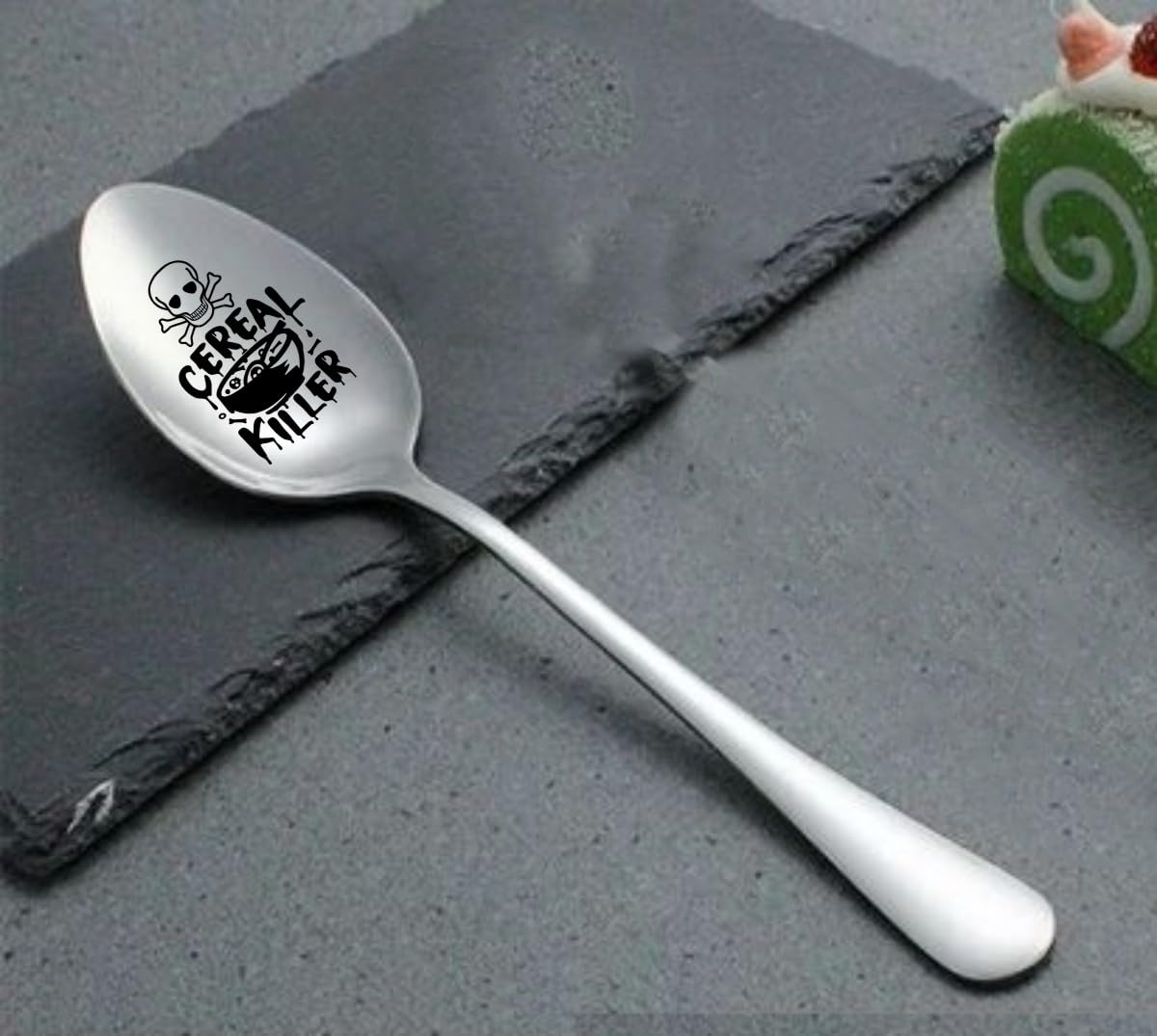 2PCS Funny Cereal Killer Spoon -Unique Birthday Gift - Boyfriend - Teenager - Husband - Friends-Stainless Steel Spoon Cereal and Coffee Christmas Gift