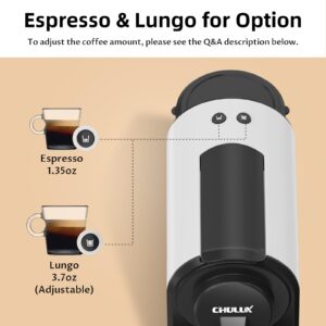 CHULUX Bafèstro Espresso Machine, 20 Bar Italian ODE Pump Mini Espresso Machine for Nespresso Original Capsules, Single Serve Coffee Machine for Home Espresso & Lungo Maker, One-Touch, 1400W