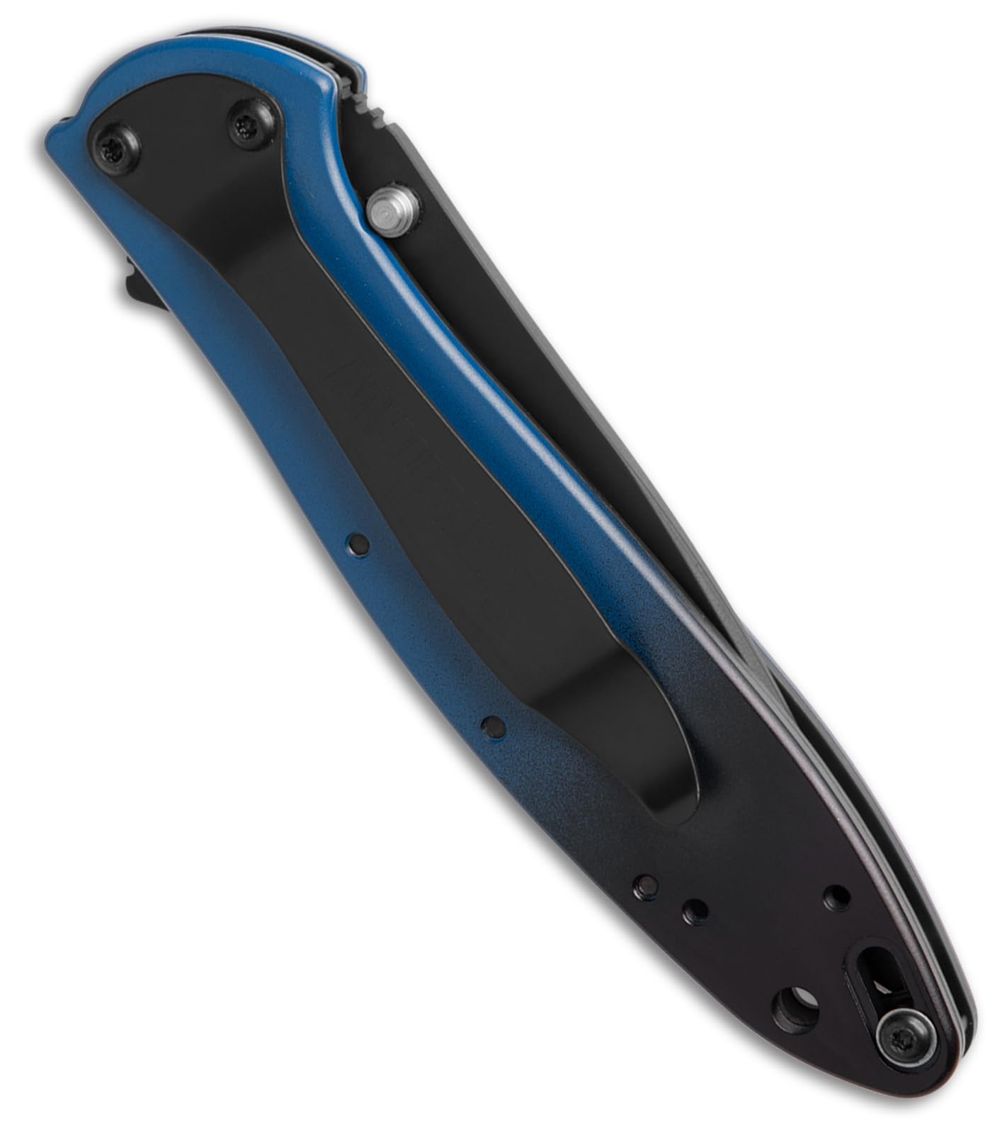 Kershaw Leek Pocket Knife, Limited Release Gradient Blue/Black Aluminum Handle, Black 3" MagnaCut Wharncliffe Blade, Spring Assisted Knife, EDC Folding Knife