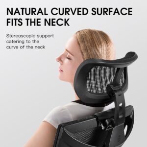 The Office Chair headrest Attachment, can Adjust Height, inclination, and Distance Between. The mesh headrest is Suitable for Ergonomic Office Chairs，Please Confirm The Size Before Purchase