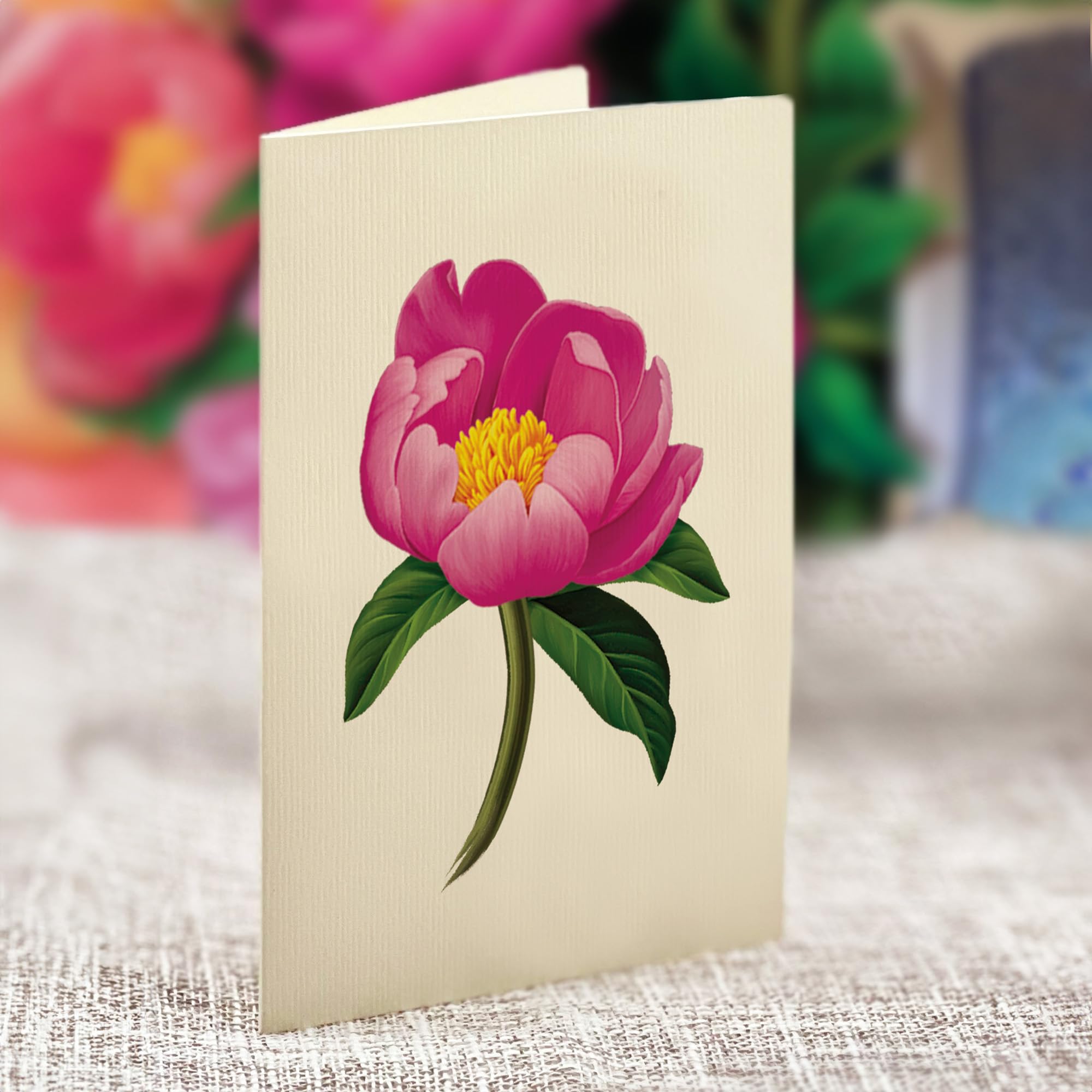 Freshcut Paper Pop Up Cards, Peony Paradise 12 inch Paper Flower Bouquet Greeting Cards with Blank Note Card & Envelope, Birthday Gifts for Women