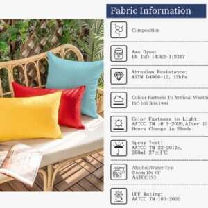 VAKADO Outdoor Waterproof Throw Pillow Covers 18x18 Set of 2 Decorative DarkBlue Patio Furniture Cushion Cases Outside Decor for Couch Garden Bench Porch