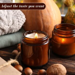 Zhehao 12 Pcs 4 Oz Glass Candle Jars with Lids Amber Round Candle Container Tins Canning Jars Mason Jar Candle Holder Containers Bottles for Valentine Making Candles DIY, Dishwasher Safe, Black Lids