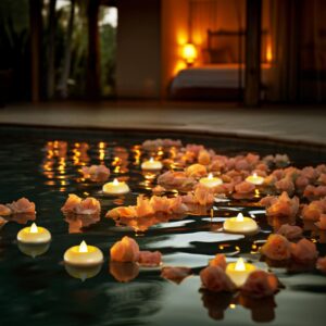 Homemory 24 Pack 2” Flameless Led Floating Candles, 200 Hour Battery Operated Flickering Waterproof Tealights for Cylinder Vases, Centerpieces at Wedding, Party, Pool, Holiday (Ivory Base)