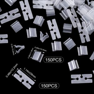 HINZIC 300Pcs Plastic Balloon Clips Ties H Shape+V Shape for Sealing, Balloon Ties Bulk Buckles Tool for Wedding Prom Engagemenr Valentines School Birthday Party Decoration