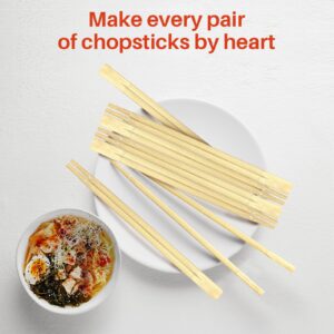 Bamboo Chopsticks Disposable 8 Inch 80 Pairs, UV Treated Individually Wrapped Disposable Wooden Chopstick, Best for Asian Dishes & Japanese Sushi