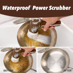 Horsepower Scrubber, Waterproof, Electric Power, Spins 350 RPM, 5 Brush Heads, AS-SEEN-ON-TV, Cleans Dirt & Grime, Tile, Grout, Bathrooms, Kitchen, Auto Rims, Outdoor Furniture & More, Rechargeable