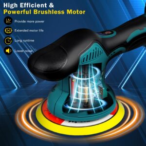 Cordless Car Buffer Polisher for Dewalt 20V Battery DCB206, 6 Variable Speed Car Buffer Polisher, Up to 5500RPM, Polishers Buffers for Car Detailing/Polishing/Waxing(Battery Not Included)