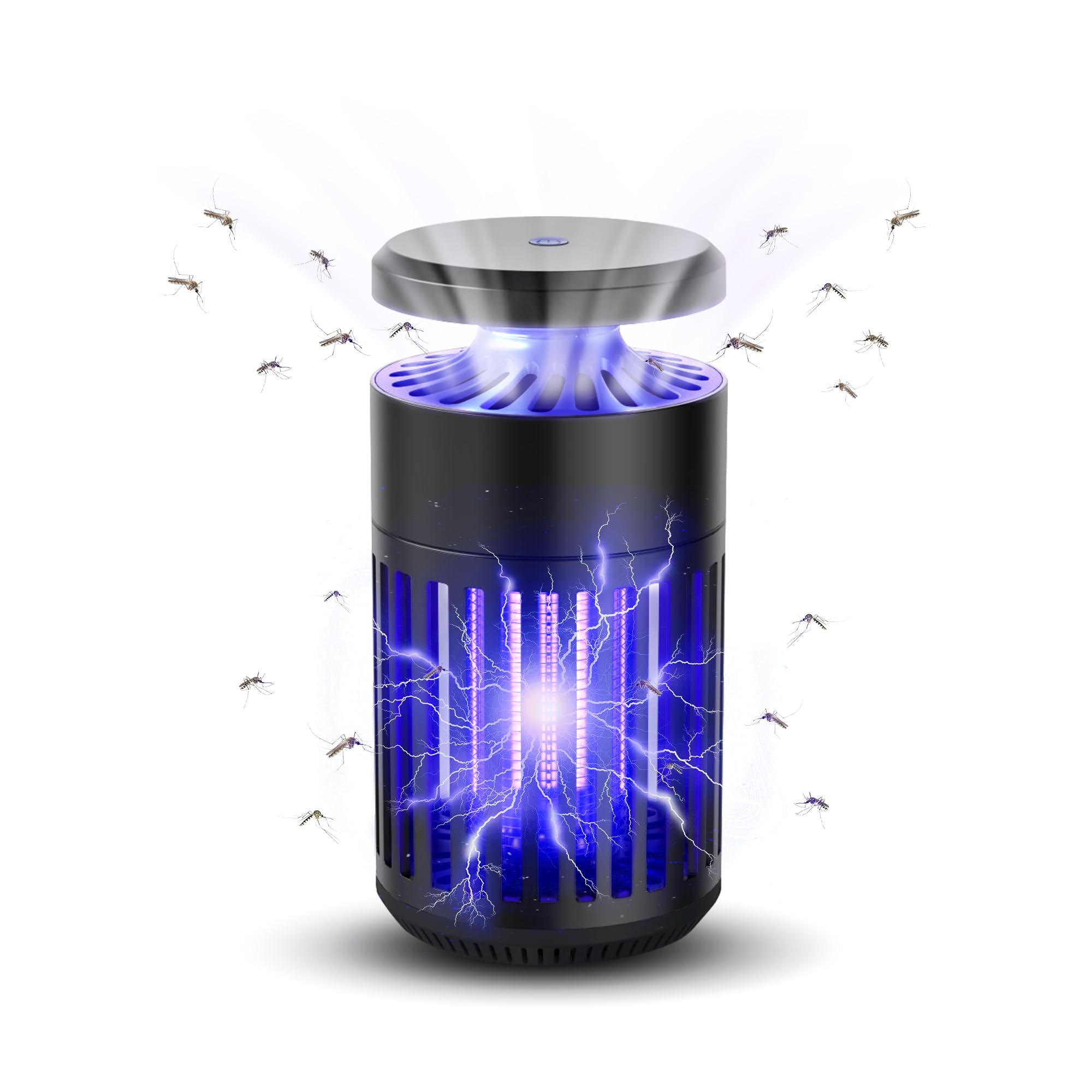 Pest Sniper Indoor Insect Trap,Attracts and Zaps Mosquitos, Gnats, Moths, Fruit Flies，2 in 1 Bug Zapper with Suction and Electric Grid