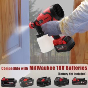 HOTLOOP Paint Sprayer for Milwaukee M18 18V Battery, Cordless HVLP Paint Sprayers for House Painting Stain Sprayer for Fence, Furniture, cabinets, Walls, etc. (Battery NOT Included)