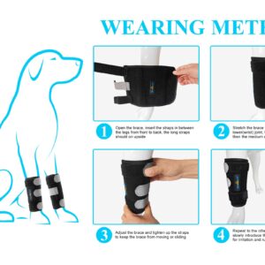 Bawektrl Dog Wrist Brace Compression Carpus Wraps with lateral Metal splints, Provide More Support for Canine Front Leg, Help with Cruciate Ligament, Wound Healing and Loss of Stability from Arthritis