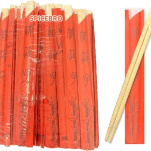 Bamboo Chopsticks Disposable 8 Inch 80 Pairs, UV Treated Individually Wrapped Disposable Wooden Chopstick, Best for Asian Dishes & Japanese Sushi