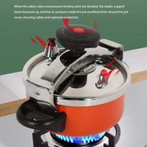 Oubit 2L Stainless Steel Mini Pressure Cooker - Efficient and Fast Cooking, Safety and Explosion Protection, Multi Functional Design