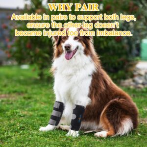 Bawektrl Dog Wrist Brace Compression Carpus Wraps with lateral Metal splints, Provide More Support for Canine Front Leg, Help with Cruciate Ligament, Wound Healing and Loss of Stability from Arthritis