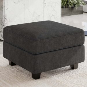 belffin fabric modular sectional sofa storage ottoman module couch side sectional free configuration ottoman black