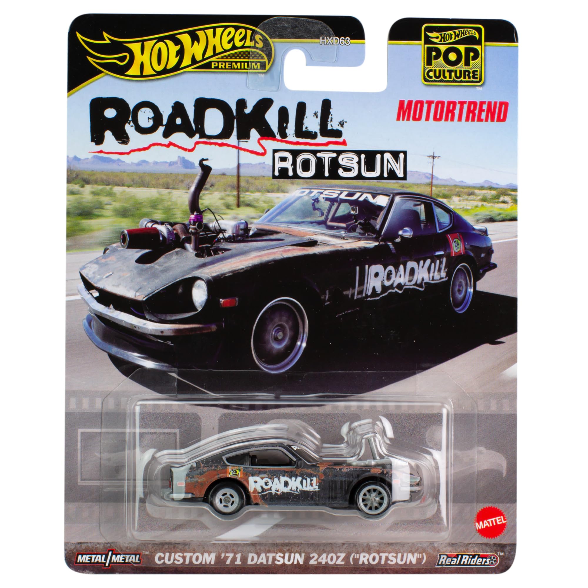 Hot Wheels Pop Culture Roadkill ROTSUN - Custom '71 Datsun 240Z (Lotsun) [Mini Car] [3 Years Old and Up] HKC37