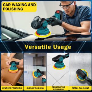 Cordless Car Buffer Polisher for Dewalt 20V Battery DCB206, 6 Variable Speed Car Buffer Polisher, Up to 5500RPM, Polishers Buffers for Car Detailing/Polishing/Waxing(Battery Not Included)