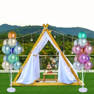 KATBUU 2 Sets of Balloon Stand Kit - 62in Balloon Stands with Base, Balloon Sticks, Decorations for Party Birthday Wedding Baby Shower Gender Reveal Graduation