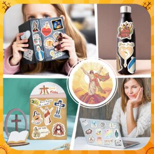 WAKEMOODEI Catholic Stickers 400PCS Religious Stickers for Kids, Bible Verse Stickers for Journaling Women Catholic Jesus Stickers for Water Bottles Laptop Catholic Gifts