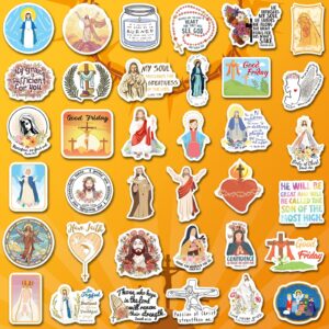 WAKEMOODEI Catholic Stickers 400PCS Religious Stickers for Kids, Bible Verse Stickers for Journaling Women Catholic Jesus Stickers for Water Bottles Laptop Catholic Gifts