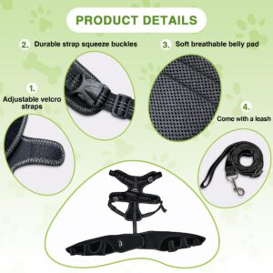 Furtent Dog Knee Brace for Torn ACL Hind Leg - Keeps Joints Warm and Stable, Upgraded Adjustable Leg Support, Dogs Rear Leg Wrap Harness Set for Leg Wound Care and Lick Prevention